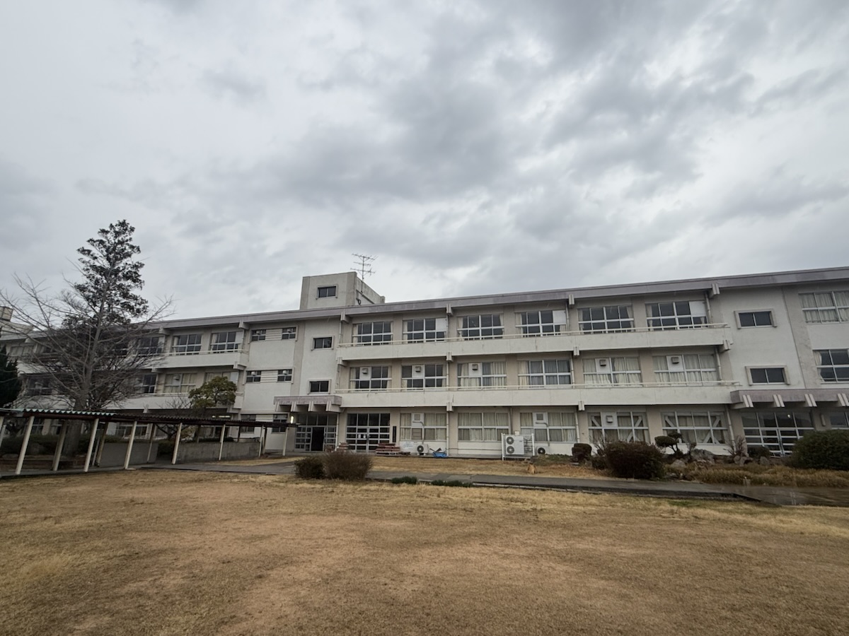 長府中イベントのチラシ配り